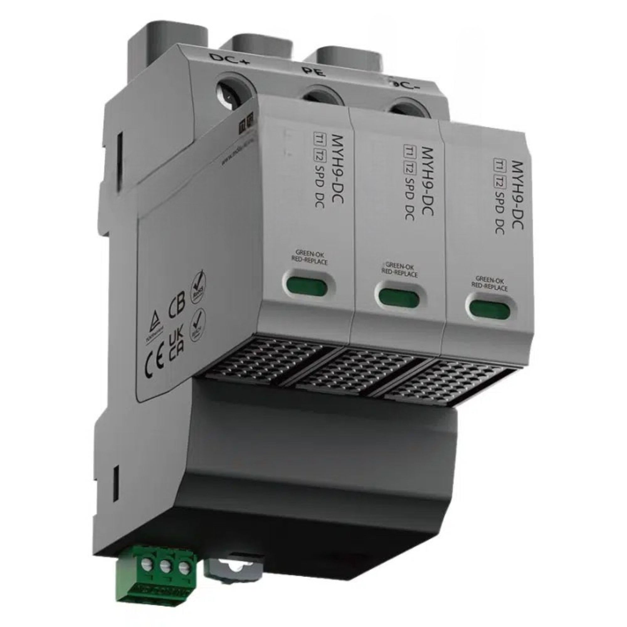 タイプ1+2 DC SPD MyH9 | 600 VDC | 20 kaで